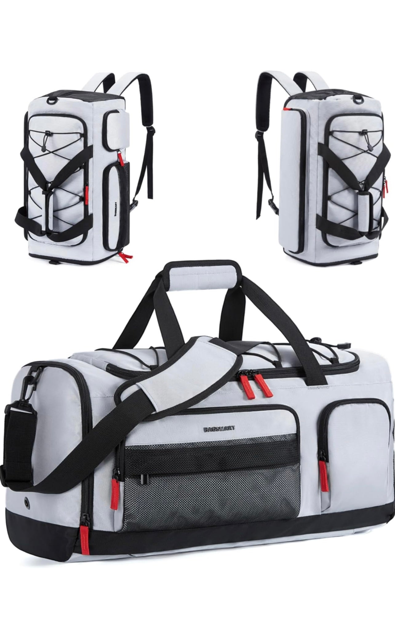 BAGSMART Sports Duffel Backpack — 35L with Shoe & Laptop Compartment