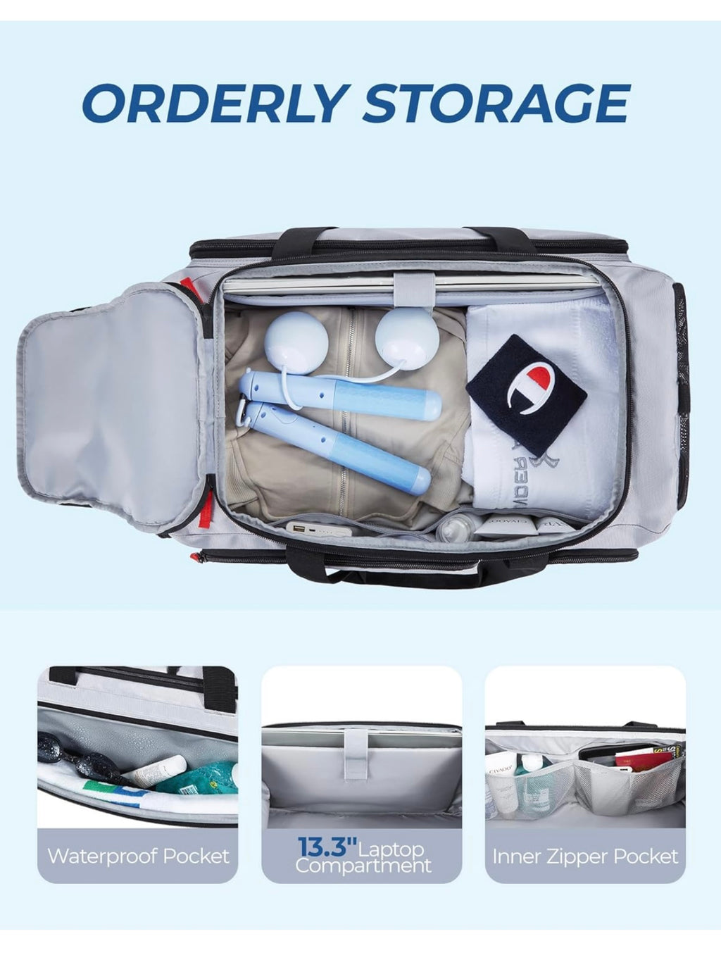 BAGSMART Sports Duffel Backpack — 35L with Shoe & Laptop Compartment