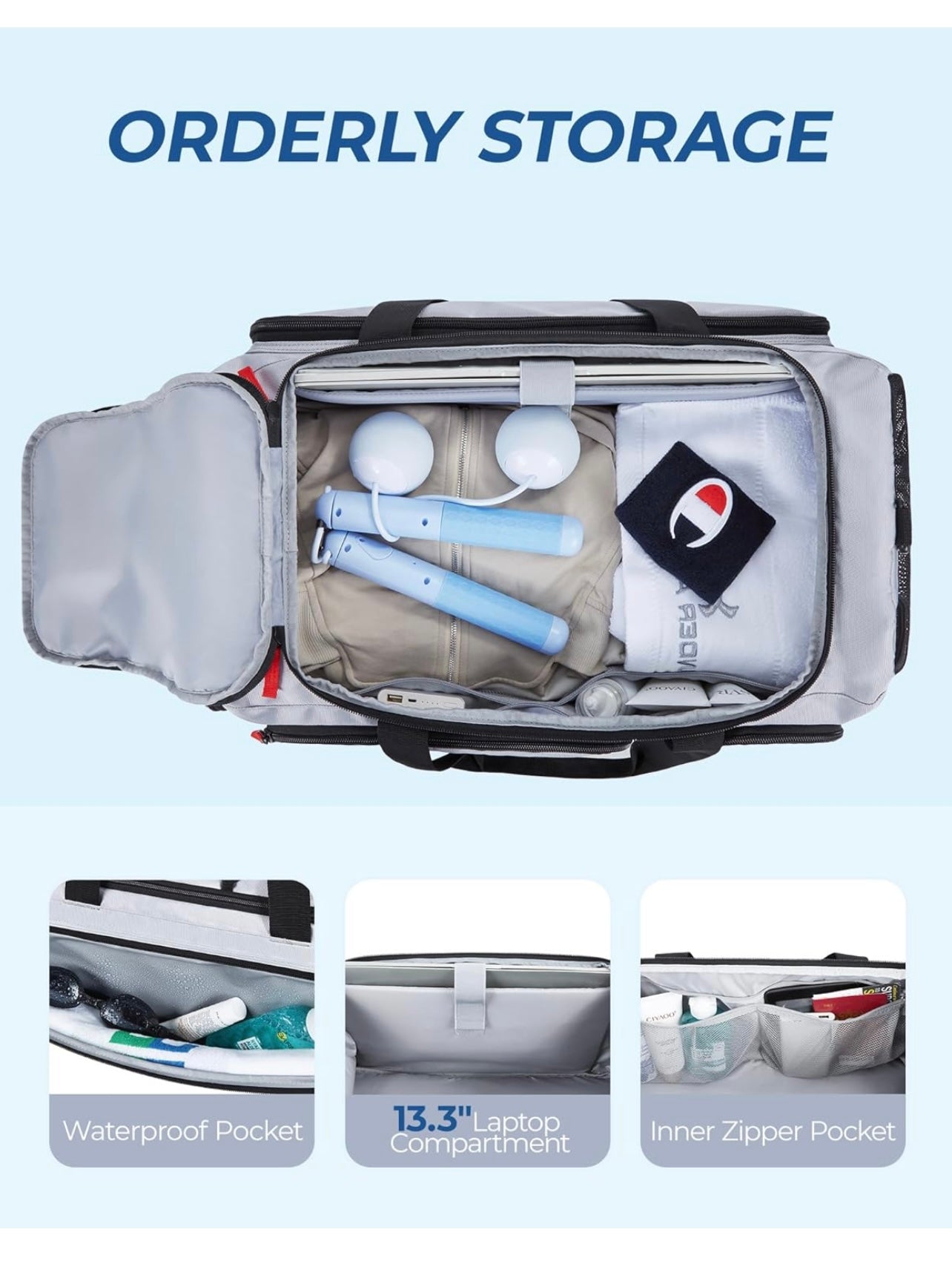 BAGSMART Sports Duffel Backpack — 35L with Shoe & Laptop Compartment